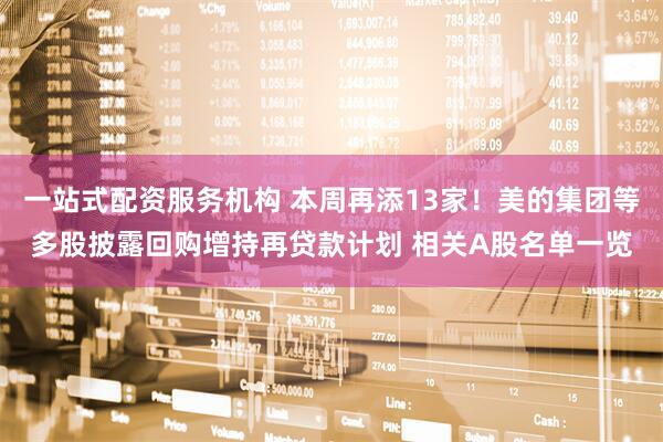 一站式配资服务机构 本周再添13家！美的集团等多股披露回购增持再贷款计划 相关A股名单一览